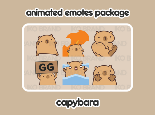 Capybara Animated Emotes 1
