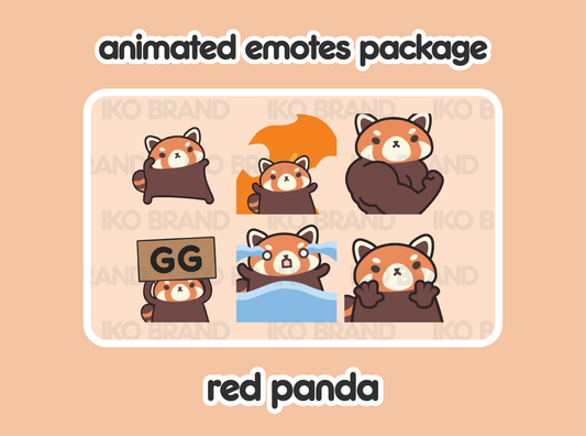 Red Panda Animated Emotes 1