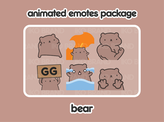 Bear Animated Emotes 1