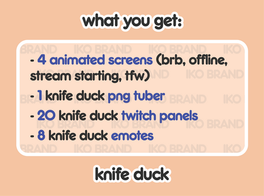 Knife Duck Stream Package