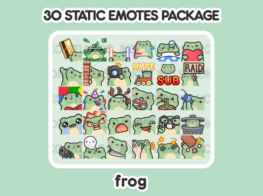 Frog Mega Static Emote Bundle