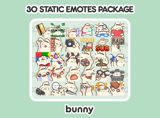 Bunny Mega Static Emote Bundle