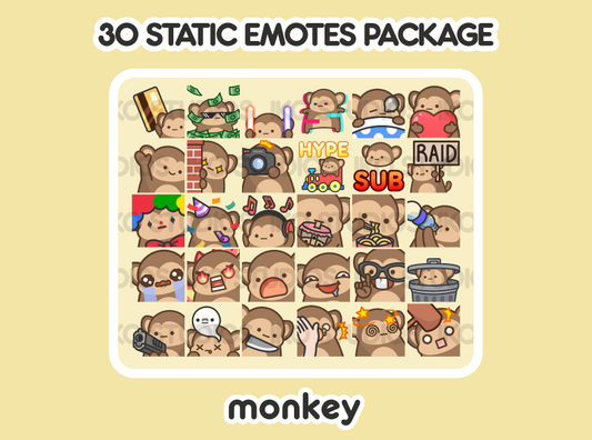 Monkey Mega Static Emote Bundle