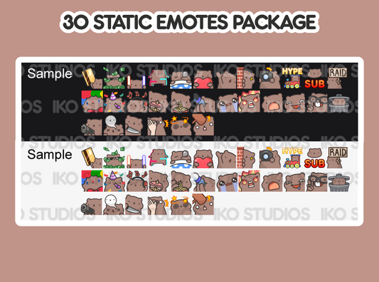 Bear Mega Static Emote Bundle