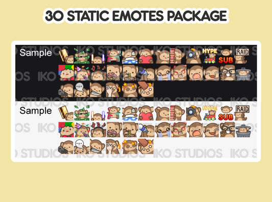 Monkey Mega Static Emote Bundle