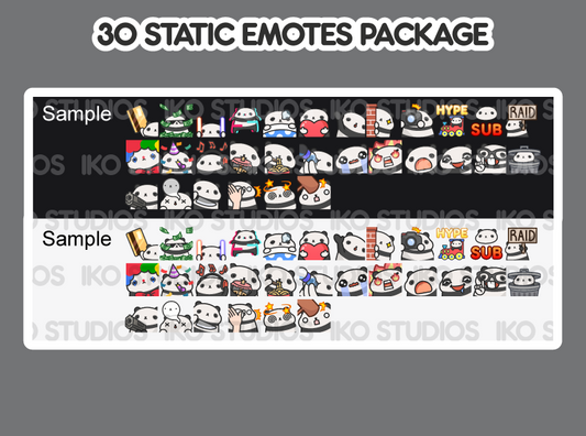 Panda Mega Static Emote Bundle