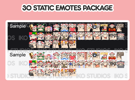 Mushroom Mega Static Emote Bundle