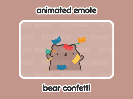 Bear Confetti Party Hype
