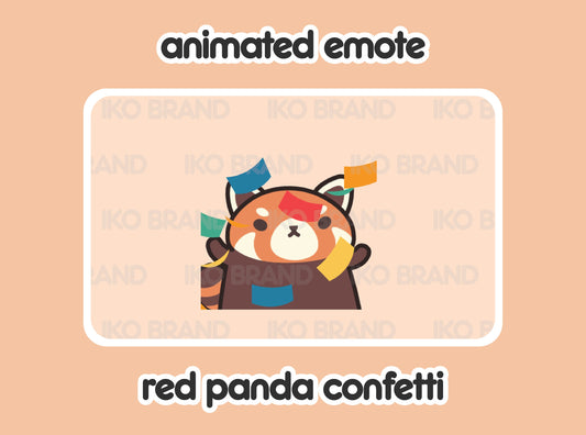 Red Panda Confetti Party Hype