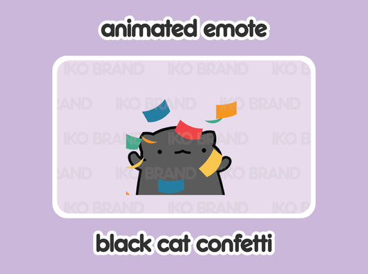 Black Cat Confetti Party Hype