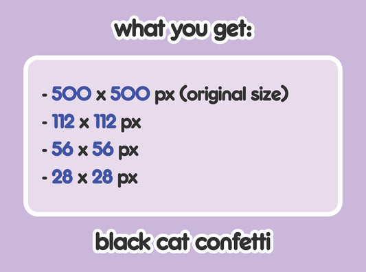 Black Cat Confetti Party Hype