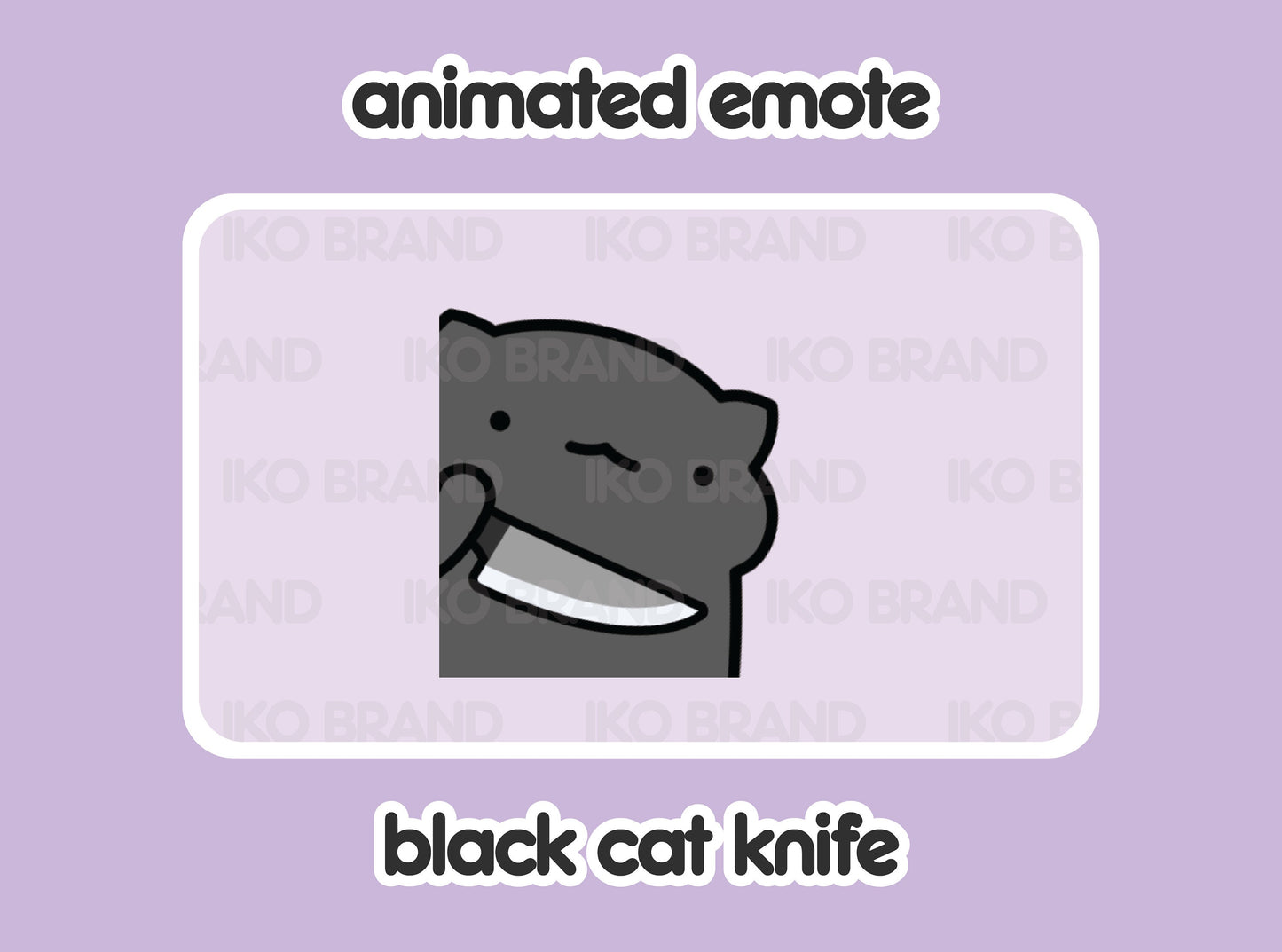 Black Cat Evil Knife Stabbing