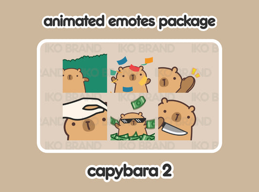 Capybara Animated Emotes 2