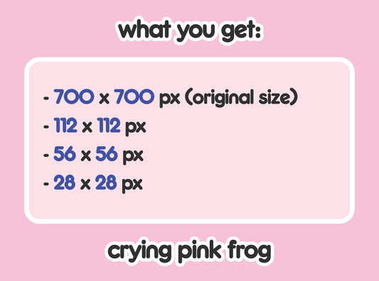 Crying Pink Frog