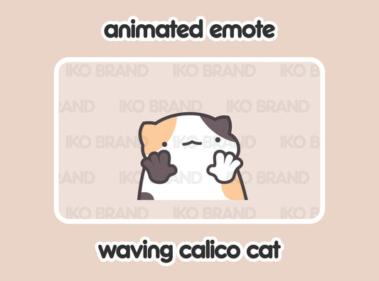 Calico Cat Waving