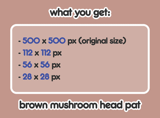Brown Mushroom Head Pat