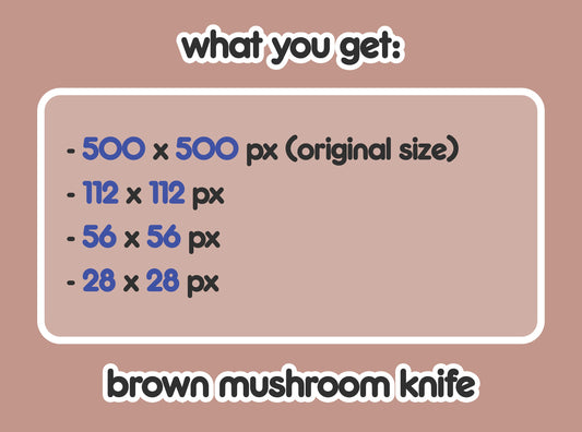 Brown Mushroom Evil Knife Stabbing