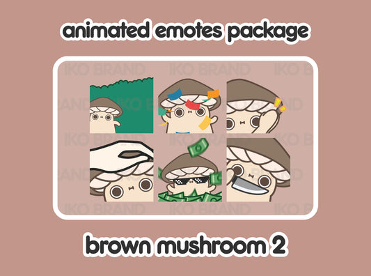 Brown Mushroom Animated Emotes 2