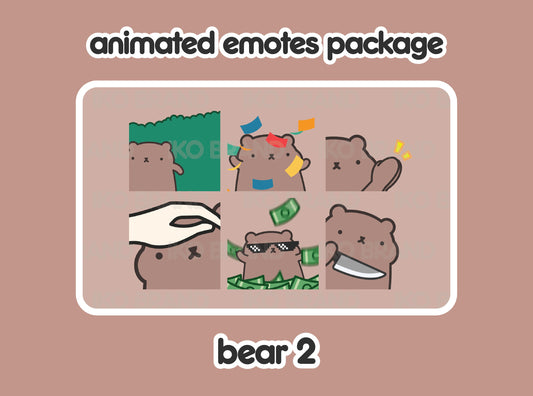 Bear Animated Emotes 2
