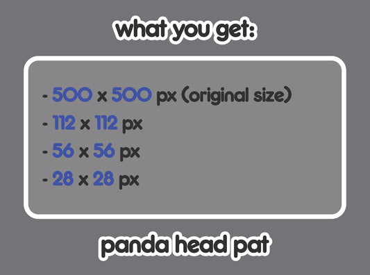 Panda Head Pat