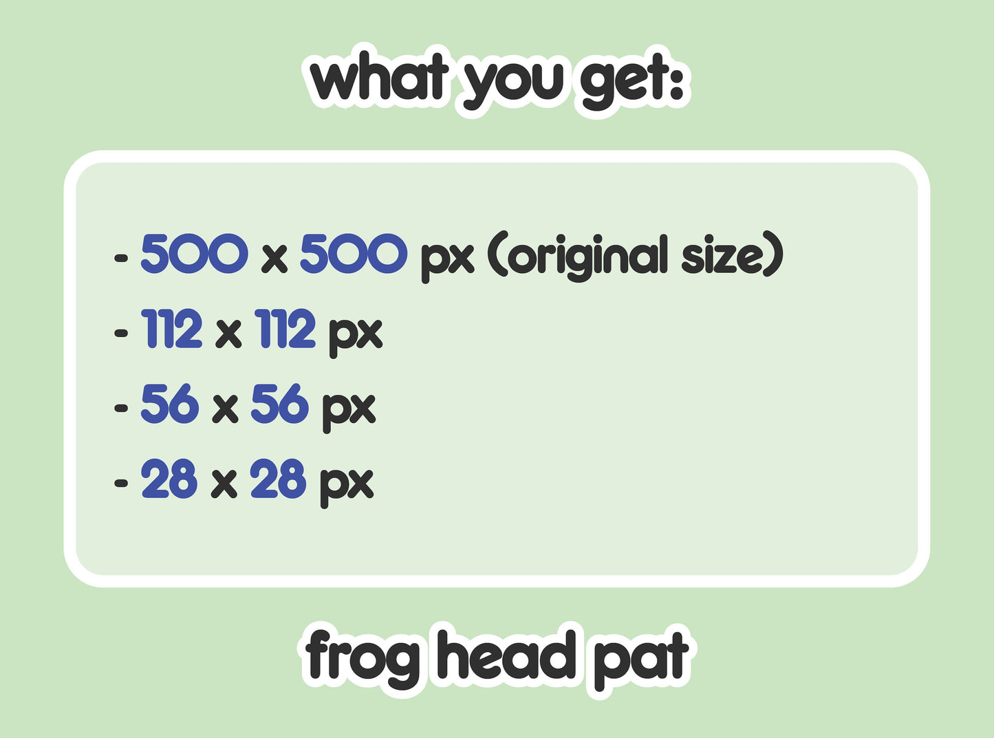 Frog Head Pat