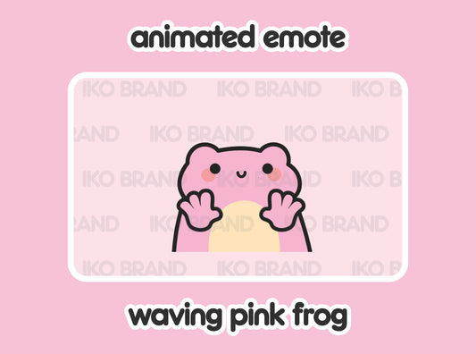 Pink Frog Waving
