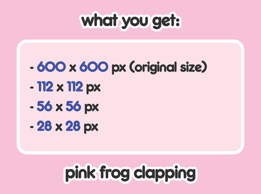 Pink Frog Clapping