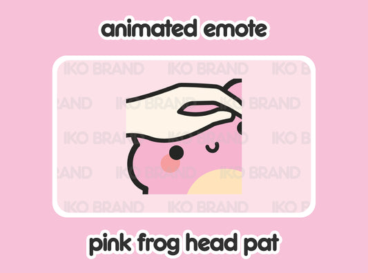 Pink Frog Head Pat