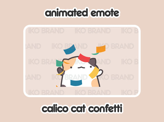 Calico Cat Confetti Party Hype