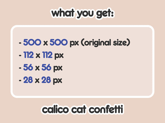 Calico Cat Confetti Party Hype