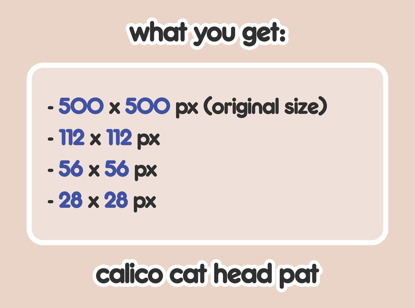 Calico Cat Head Pat