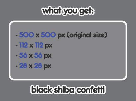 Black Shiba Confetti Party Hype
