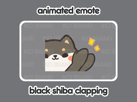 Black Shiba Clapping