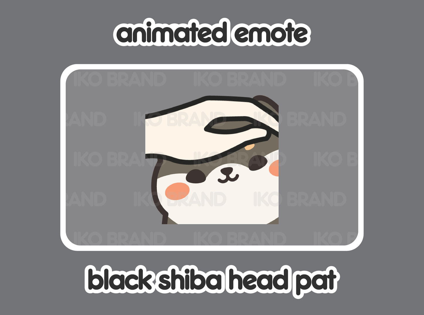 Black Shiba Head Pat
