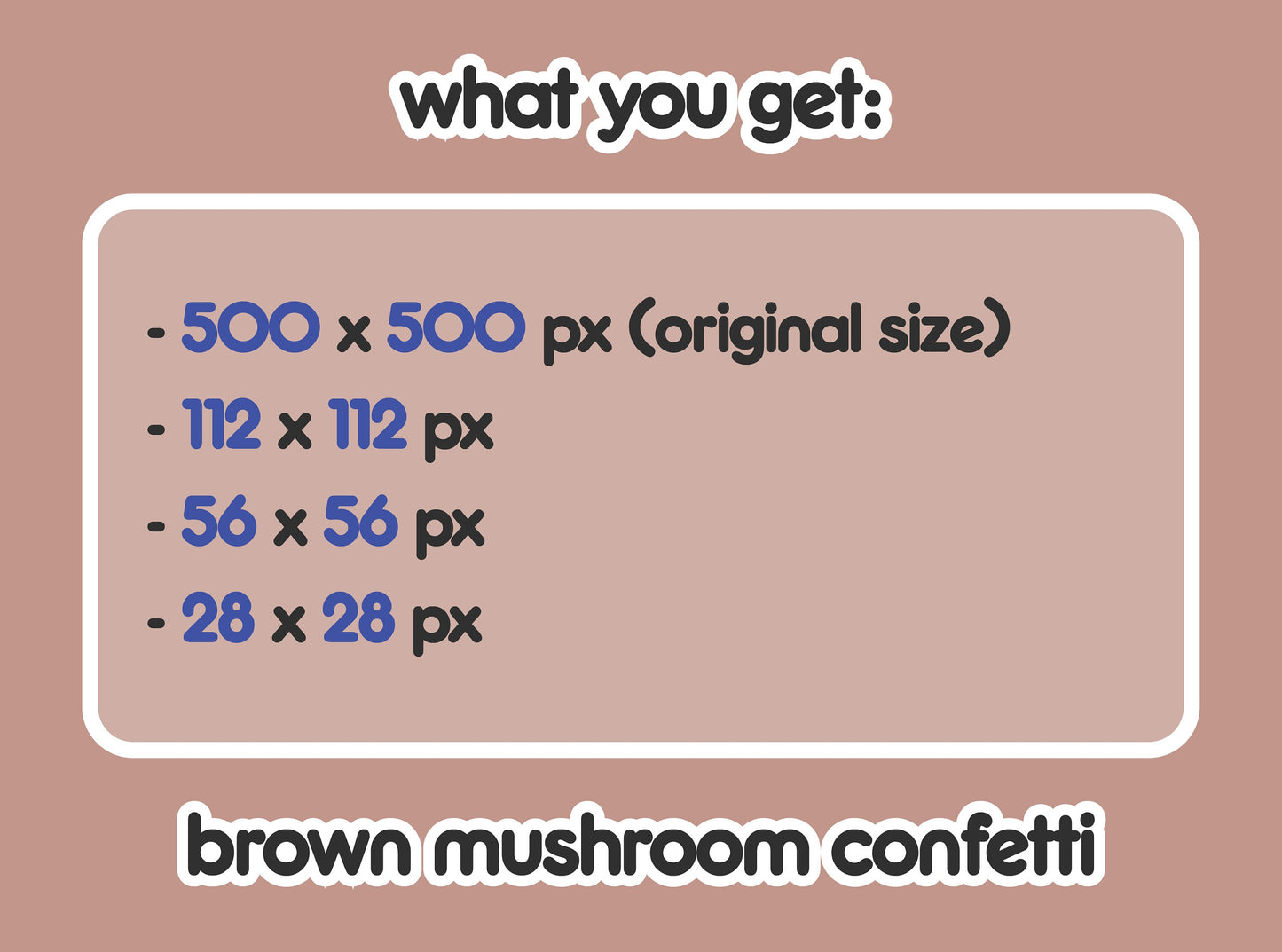 Brown Mushroom Confetti Party Hype