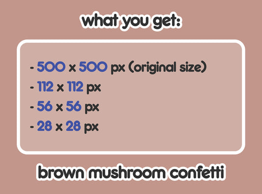 Brown Mushroom Confetti Party Hype