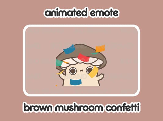 Brown Mushroom Confetti Party Hype
