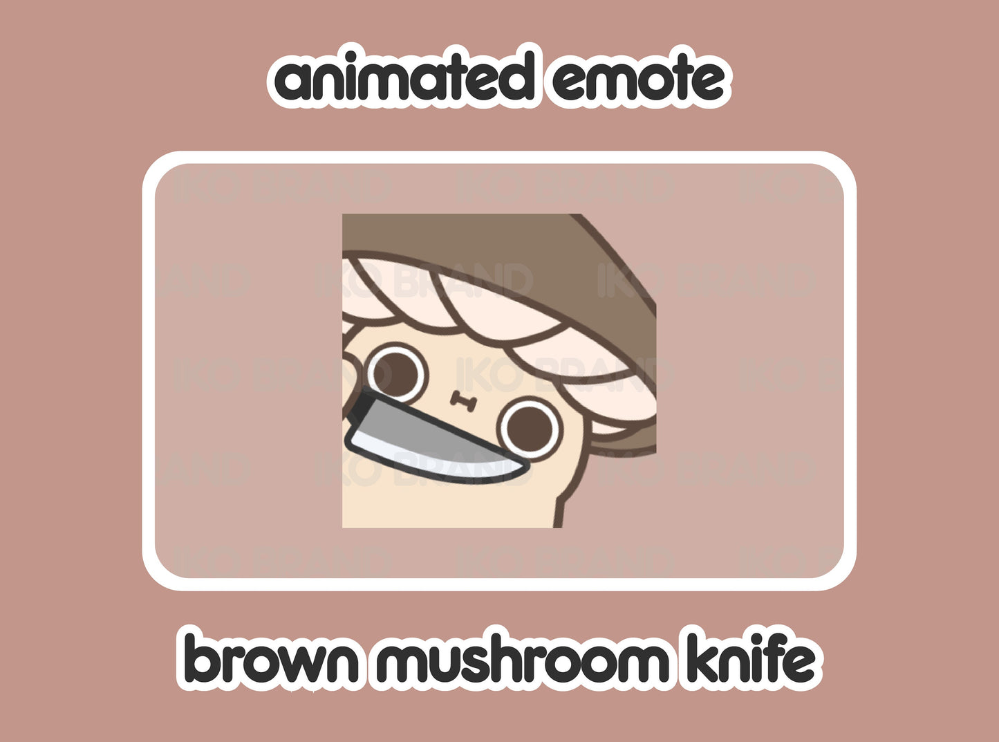 Brown Mushroom Evil Knife Stabbing