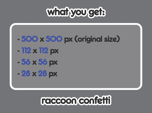 Raccoon Confetti Party Hype