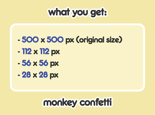 Monkey Confetti Party Hype