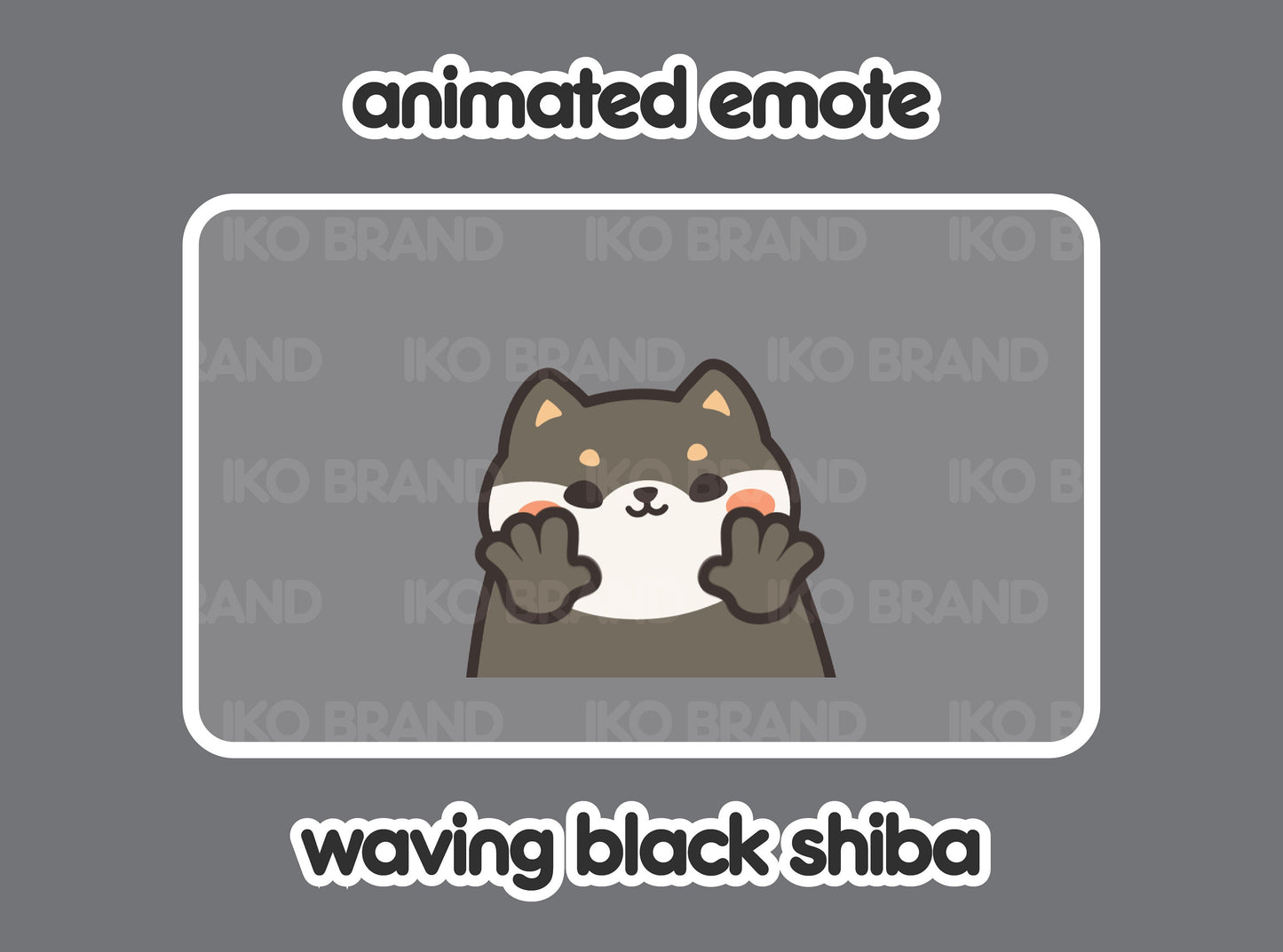 Black Shiba Inu Waving