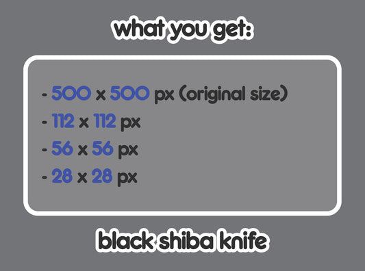 Black Shiba Evil Knife Stabbing