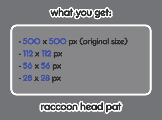 Raccoon Head Pat