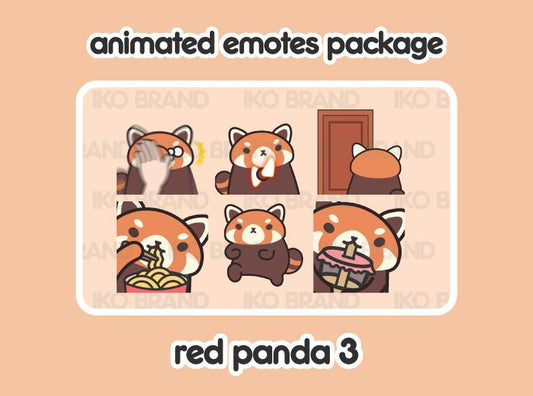 Red Panda Animated Emotes 3