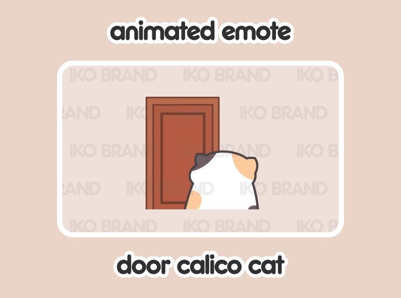 Calico Cat Door Leaving