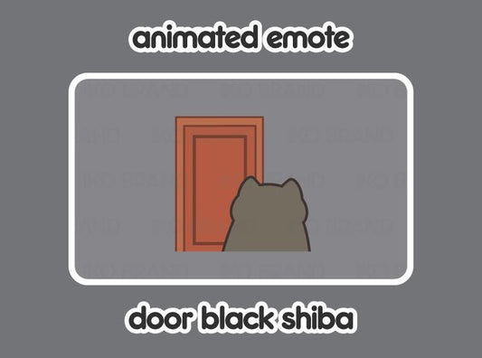 Black Shiba Door Leaving