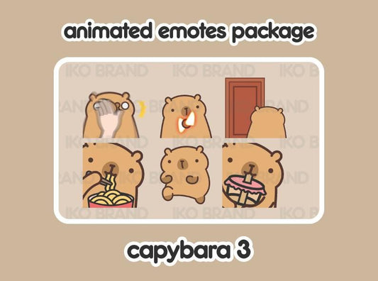 Capybara Animated Emotes 3