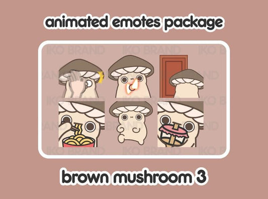 Brown Mushroom Animated Emotes 3
