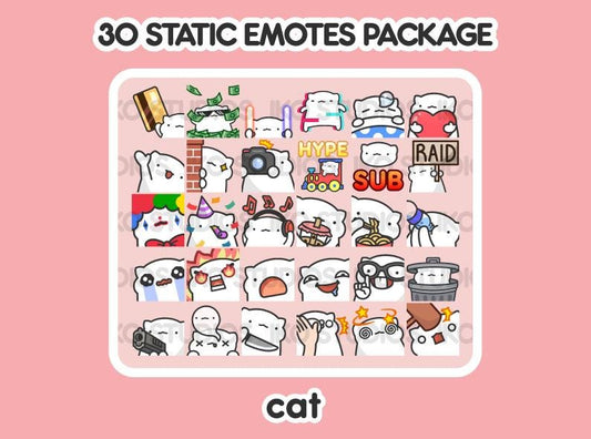 Cat Mega Static Emote Bundle