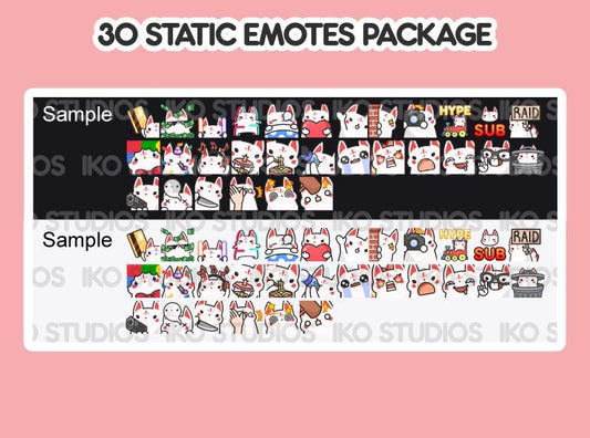 Kitsune Mega Static Emote Bundle